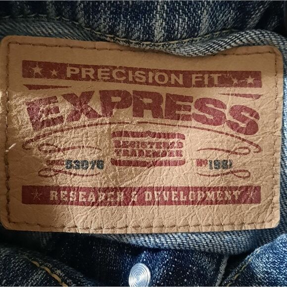 EXPRESS LADIES XS‎ extra small jean jacket - Picture 4 of 6